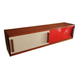 Vintage shelf with sliding doors