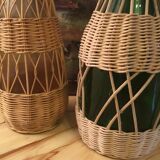 Vintage rattan bottle