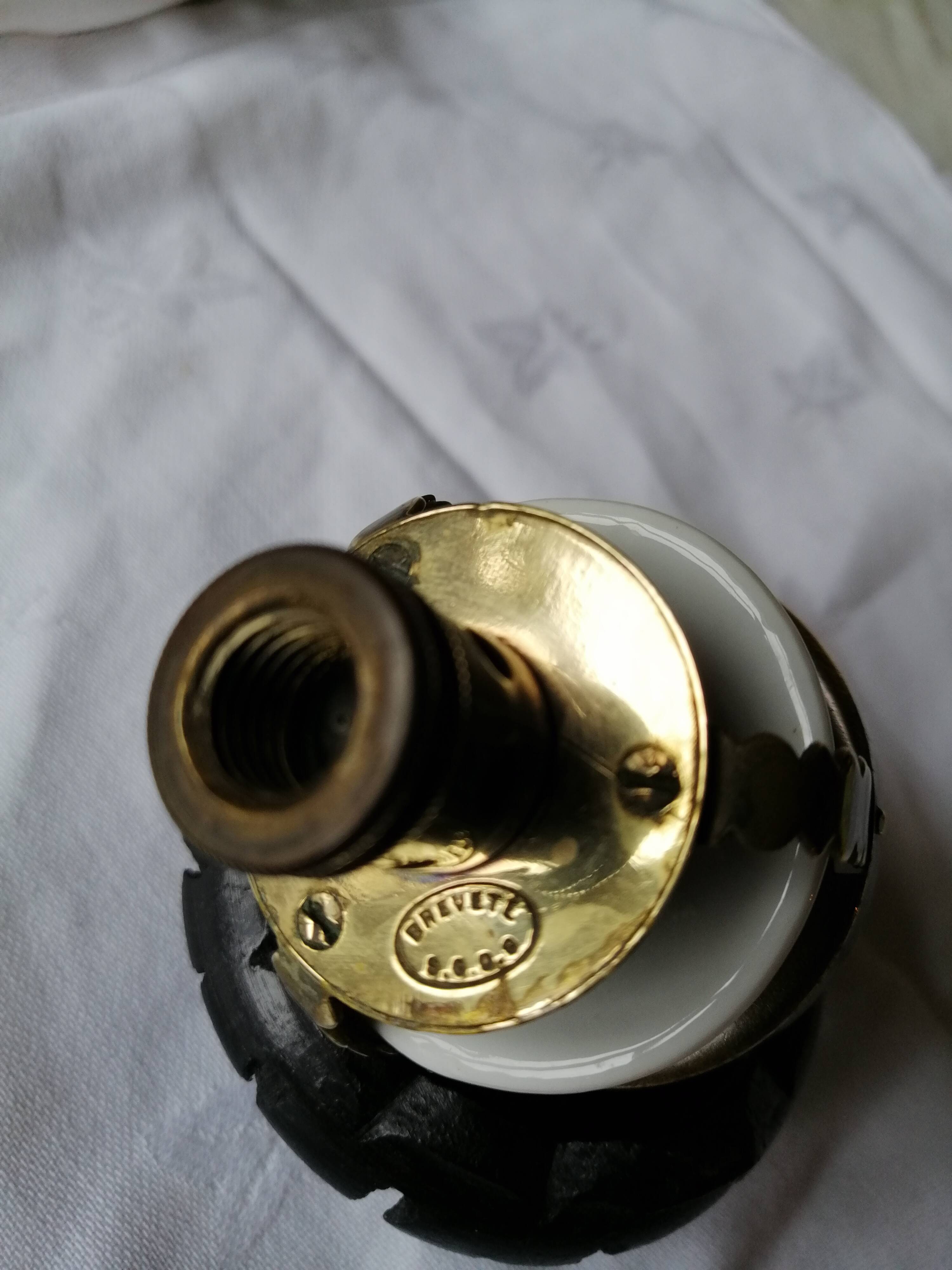 Lyre opaline hanging lamp