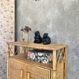 Vintage rattan sideboard