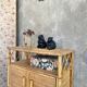 Buffet rotin vintage