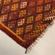 Vintage turkish mini kilim 100x51 cm shabby wool small kelim rug black,red