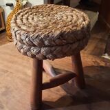Tabouret tripode en corde