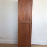 Vintage curtain binder in solid brown oak year 50