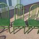 Lot de 6 chaises de bistrot baumann eden terrasse verte bois - vintage