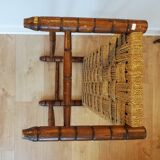 Wooden bench seated in rope 1950