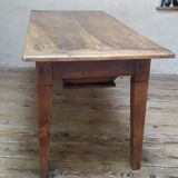 Solid walnut kneading table old XIX°