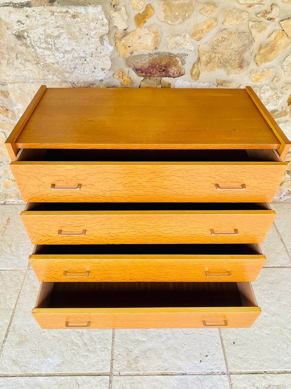 Vintage 4-drawer chest of drawers by Capelle, circa 1960s