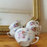Vintage flower mugs