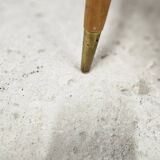 Small opaque black glass coffee table 1960