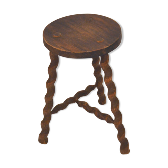Ancient solid wooden stool