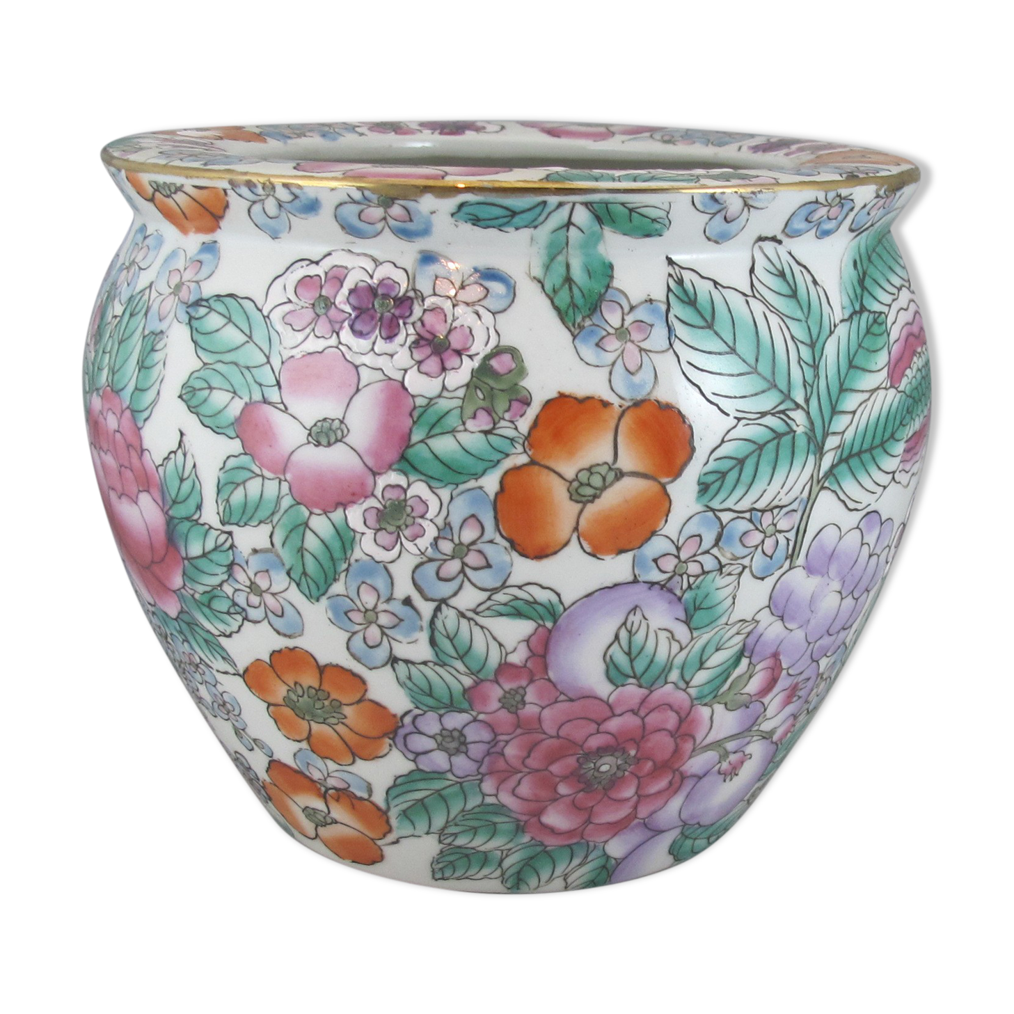 Cache pot en porcelaine Chinois Chine