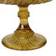 Art Deco Amber Depression Glass Tall Fruit Bowl 17cm