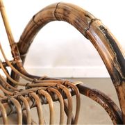 Rocking chair in bamboo and rattan, 1950