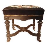 Blackened turned wooden stool '1900'