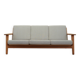 Canapé en chêne, design danois, années 1960, designer : Hans J. Wegner, fabricant : Getama