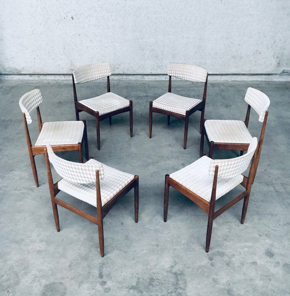 Mid-Century Scandinavian Teak Dining Chair Set, 1960s, Set of 6