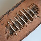 Vintage 1970s Brutalist Modernist Ceramic Table Lamp