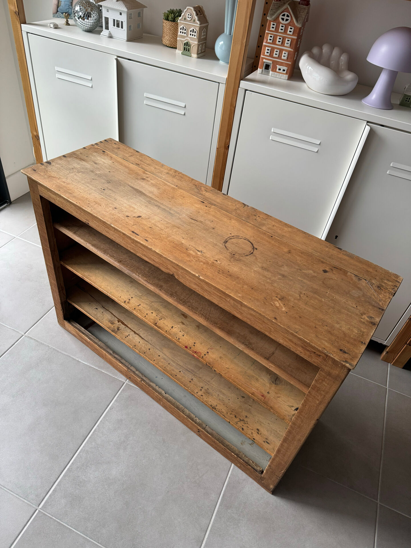 Workshop furniture, low workshop sideboard, charming furniture