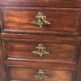 Louis XV-style extra furniture, marble top and 1920s brass gallery