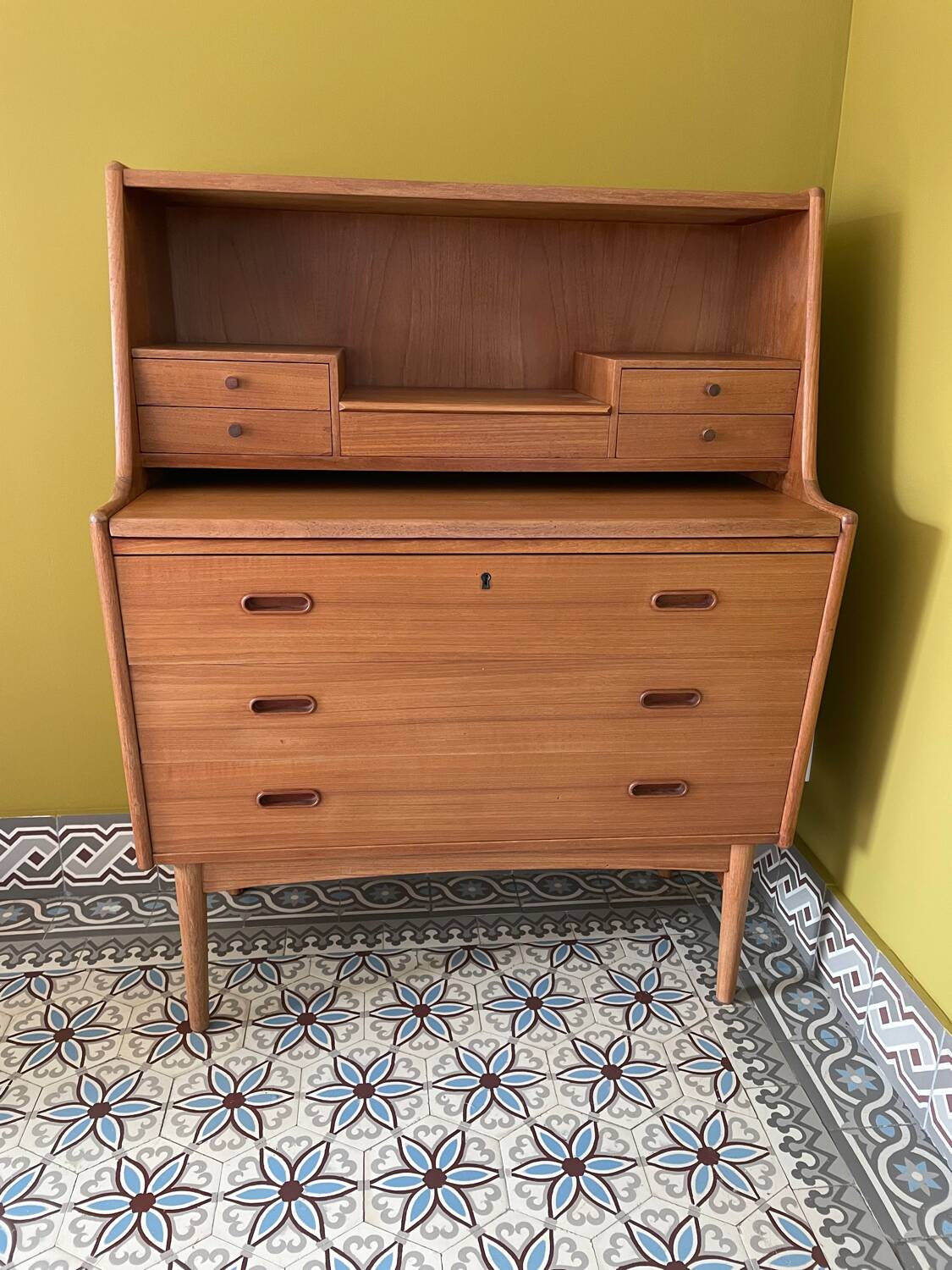 Scandinavian teak secretary – Arne Wahl Iversen – Denmark, 1960s