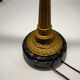 Antique lamp known as a lyre in bronze and marble from the late 19th century.