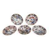 5 Japanese porcelain plates with geisha hand decoration