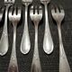 10 cake forks silver metal Ercuis model lauriers dessert forks