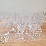 Stemmed glass chiseled glasses