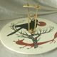 Faience cheese platter from salins france le corbeau et renard yves cruaz