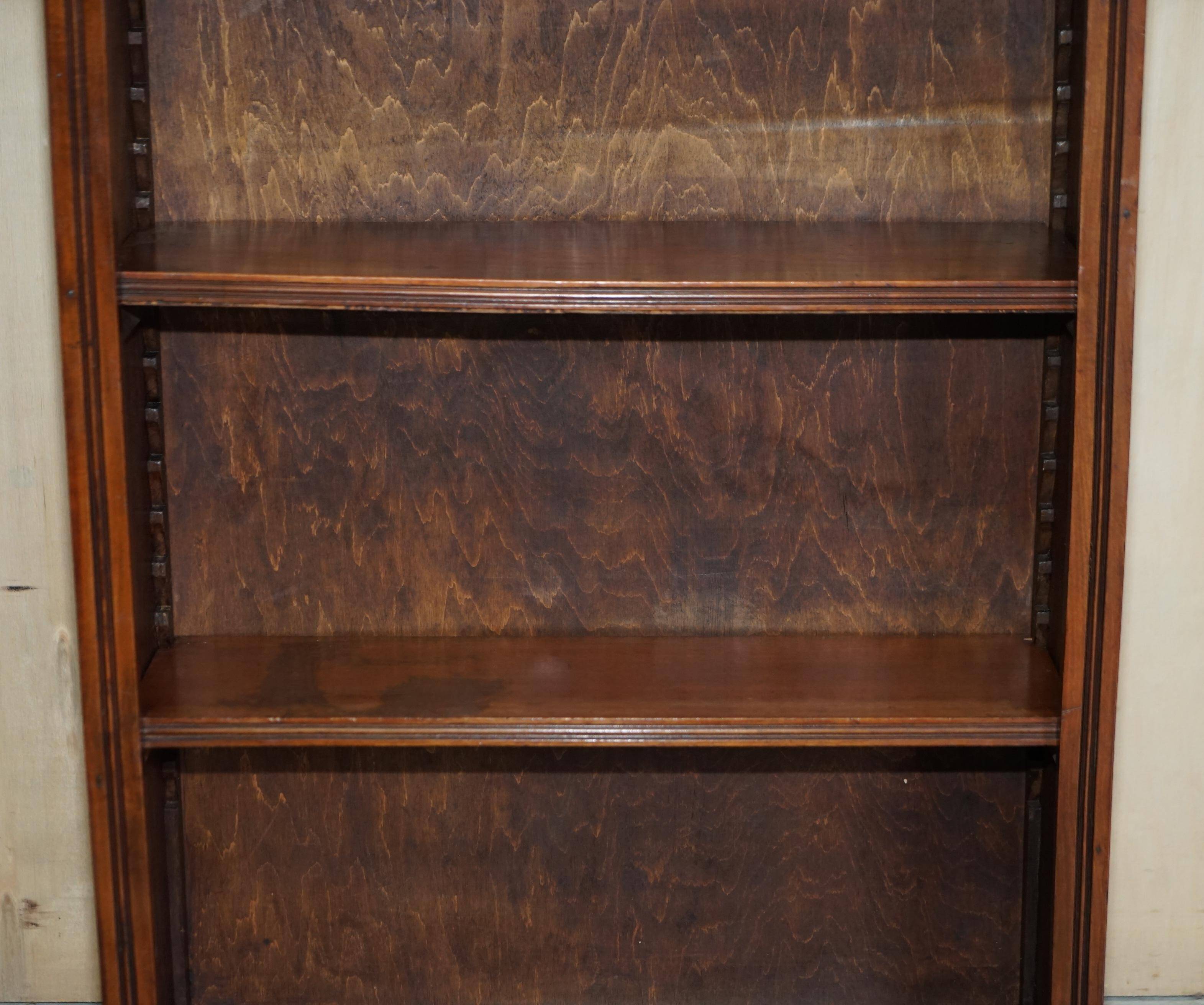 Pair of Regency Period Miniature Bookcases in Hardwood, Brass and Marble