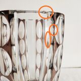 Large crystal vase cut in Val Saint Lambert lozenges