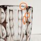 Large crystal vase cut in Val Saint Lambert lozenges