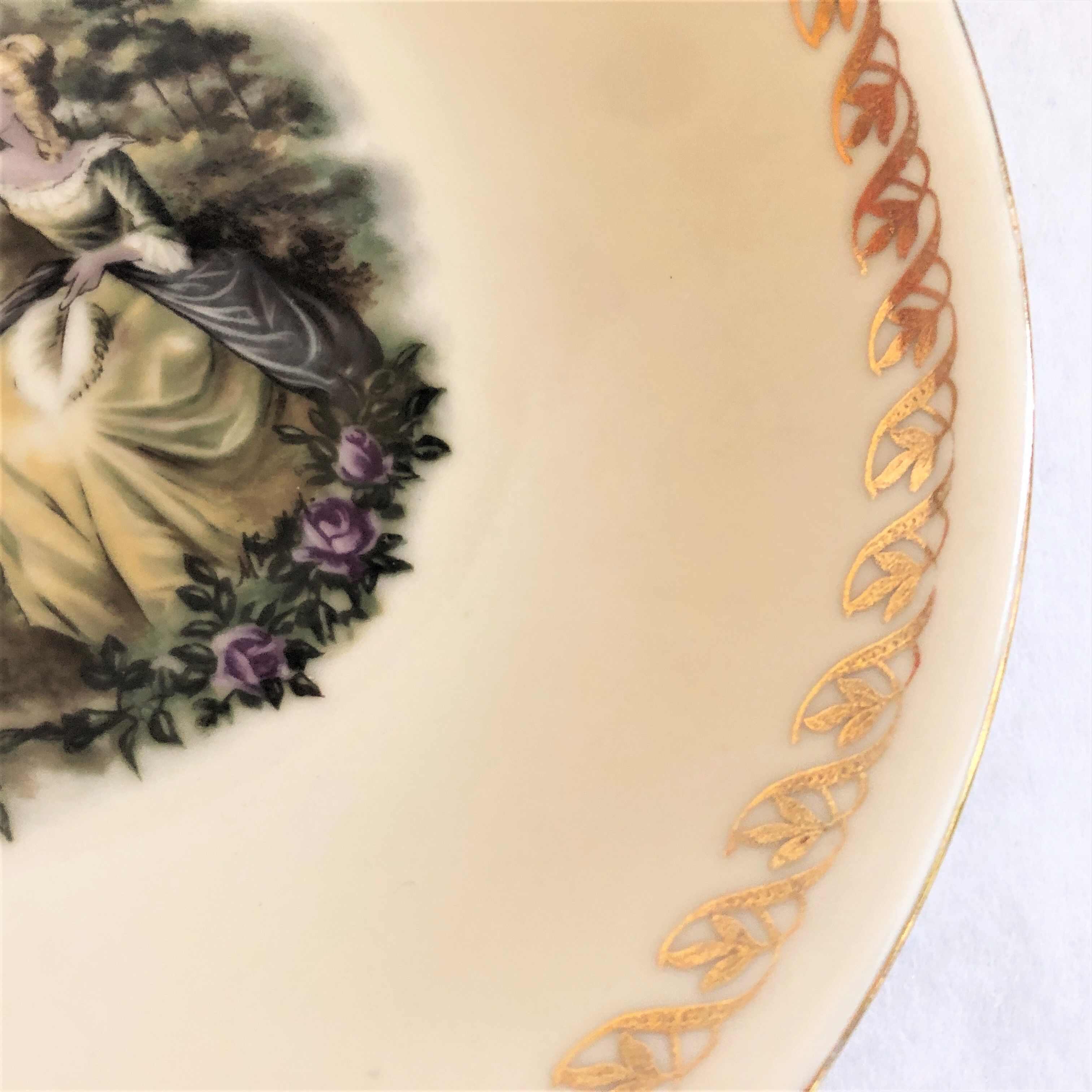 Compotier dish on porcelain piedouche mehun on yevre la gazelle retro