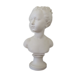 Bust "little girl" in plaster signed