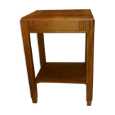 Side table Art Deco 1940 in solid wood caramel excellent condition