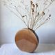 Large crackled glazed stoneware gourd vase, Sia Collection