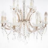 Crystal chandelier, Western Europe, mid-20th century.