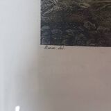 Old Color Lithograph “Pont Vieille Brioude Allier” + Black Frame #A687