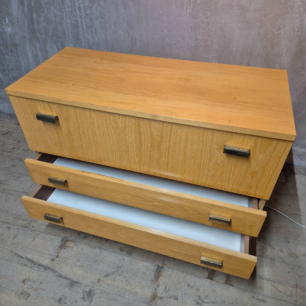 Vintage Chest of Drawers, 1970s, Czechoslovakia – Light Finish
