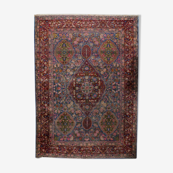 Tapis ancien persan yazd fait main 298cm x 411cm 1910s