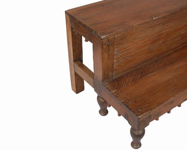 Etageres ancien presentoir commercant vieux teck piece d'origine inde