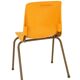 Chaise d'école plastique orange