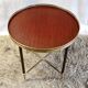 Solid brass coffee table and solid wood 60s/70s