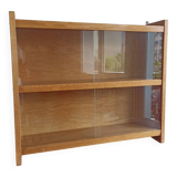 Vintage oak display cabinet