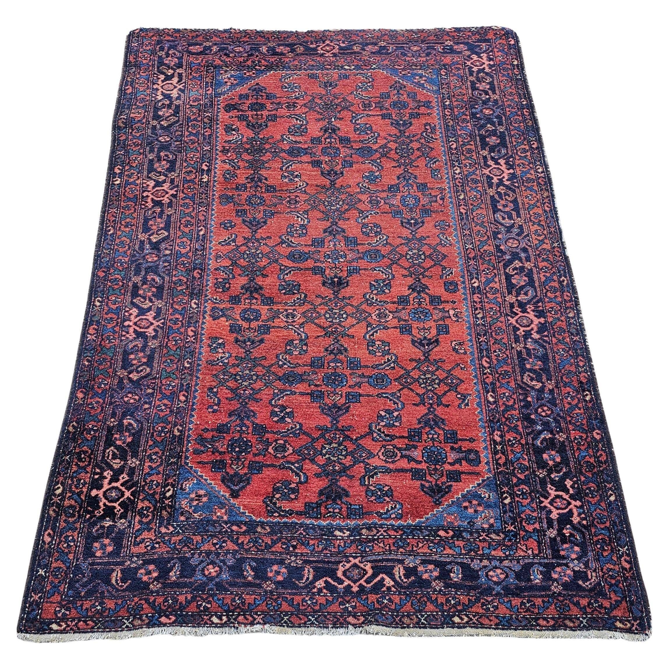 Antique Balouch carpet hand-knotted in wool, 19th century.