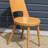 5 chaises BAUMANN « MONDOR » hêtre clair