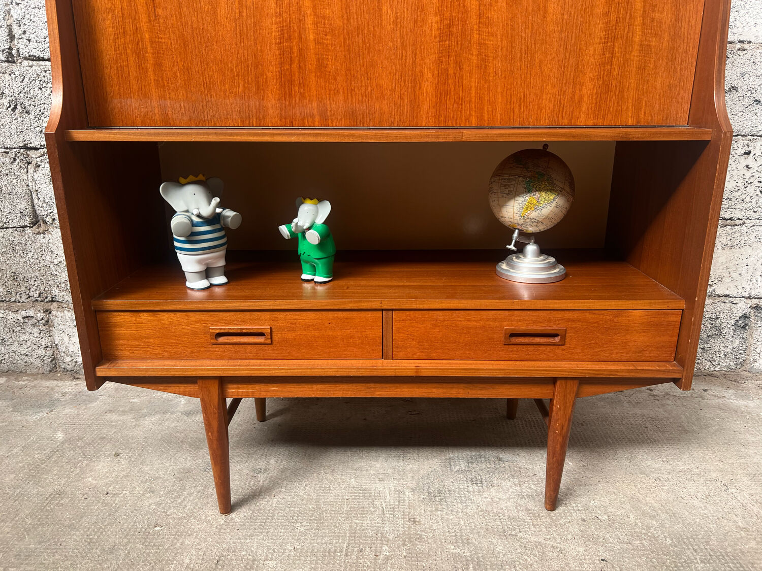 Secretary, 1960 Scandinavian high teak row