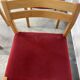 Set of 3 Moller 401 chairs oak red fabric Denmark 1970s