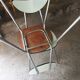 2  chaises en formica vert d'eau, 1970